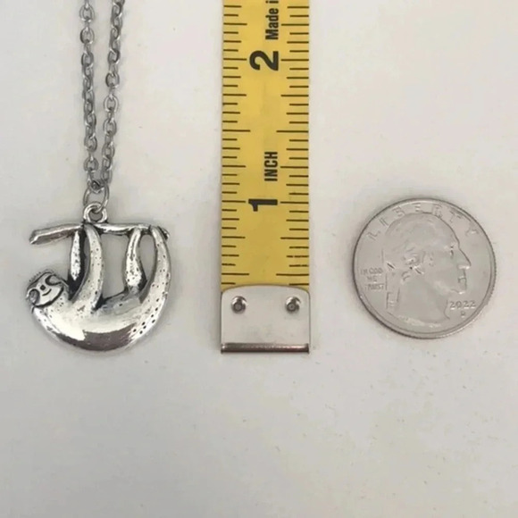 Cute Sloth Handmade Stainless Steel Necklace NWT - Picture 4 of 4